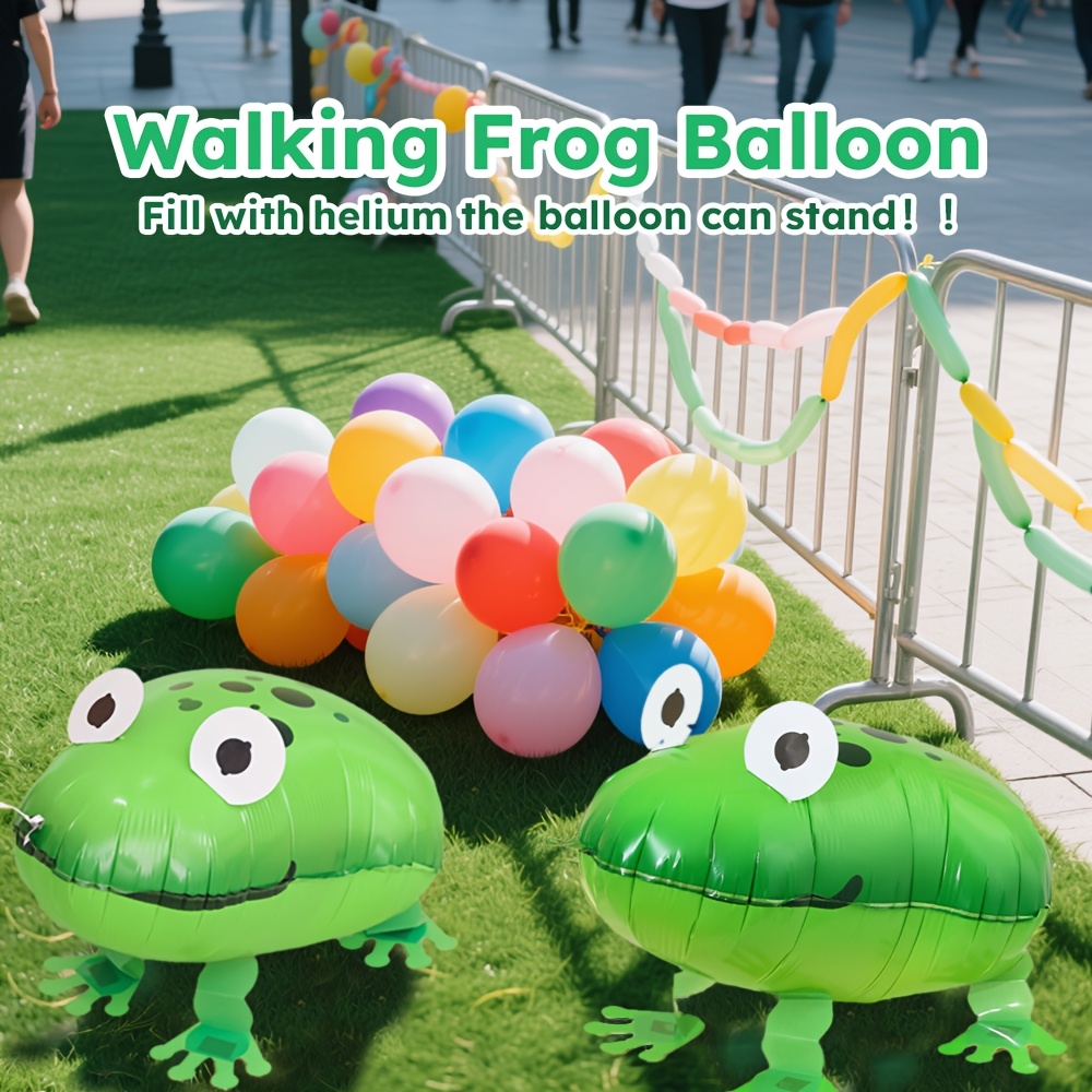 Aazon.co: 2 Pcs Green Frog Balloons Frog Shaped Foil Ylar Balloons...
