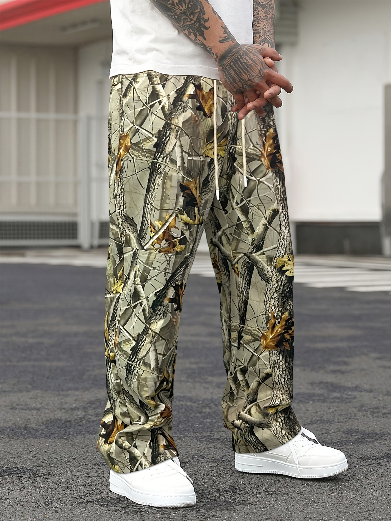 Mens Printed Cargo Trousers Flying Machine Men Mid Rise Abstract