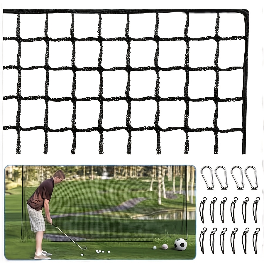TEMU Heavy Duty Golf Practice Net - Durable Pe Mesh For Indoor/, Golf, Baseball, Hockey, And Sports Barrier, High-impact Polyethylene Mesh For
