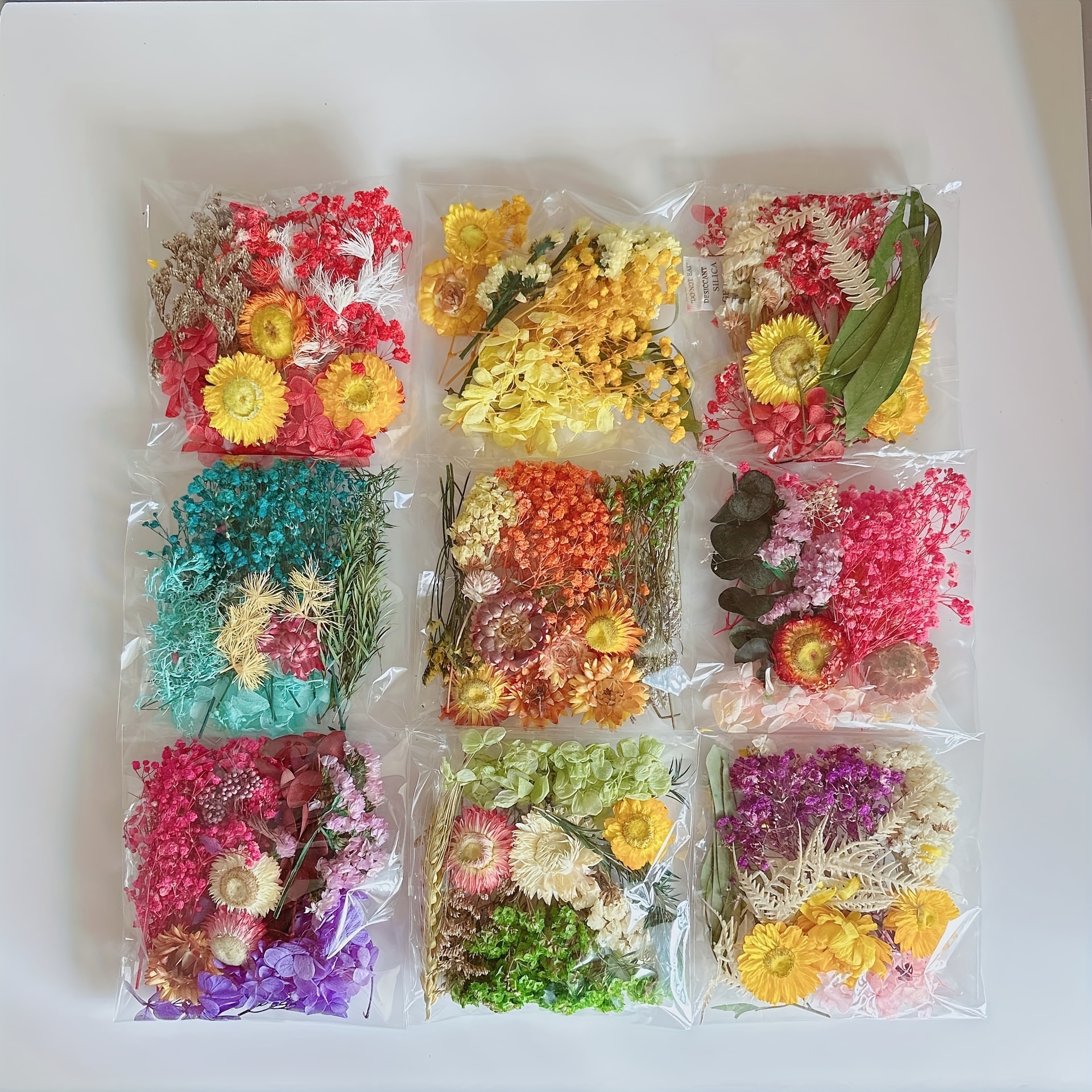 

Natural Dried Flowers And Leaves Assortment - 1 Bag Of Mixed Pressed Flowers, Fruits & Plants For Resin Crafts, Scrapbooking, Candle Making, And Wedding Party Home Decor