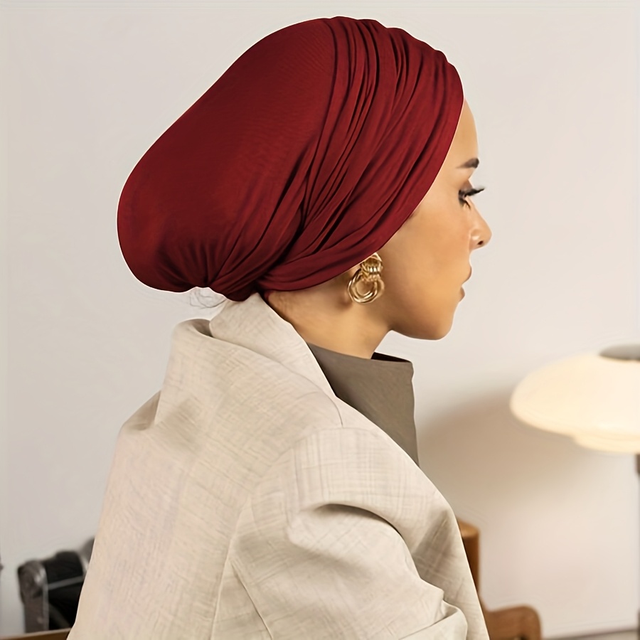 1pc Women's Solid Color Headscarf - Lightweight Elastic Soft Multifunctional Hijab for Yoga, Sports & Daily Wear, 3-Way Wear (Neck Scarf/ Covering/Temple Hair Accessory), Traditional Modest Cover