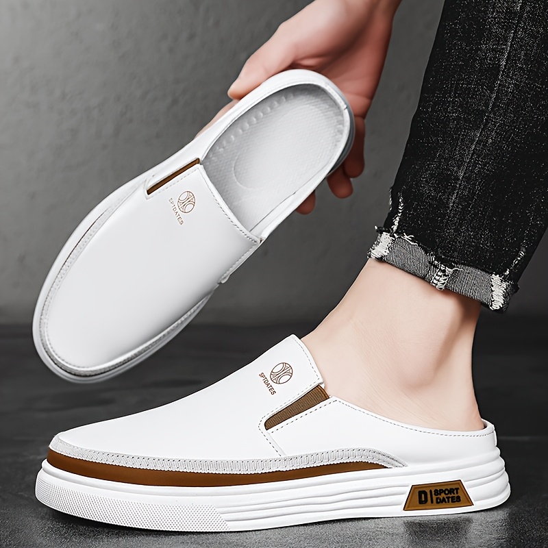 mens breathable solid color casual sports shoes summer round toe slip     outdoor   camping and casual attire outdoor leisure shoes slip   shoe details 4