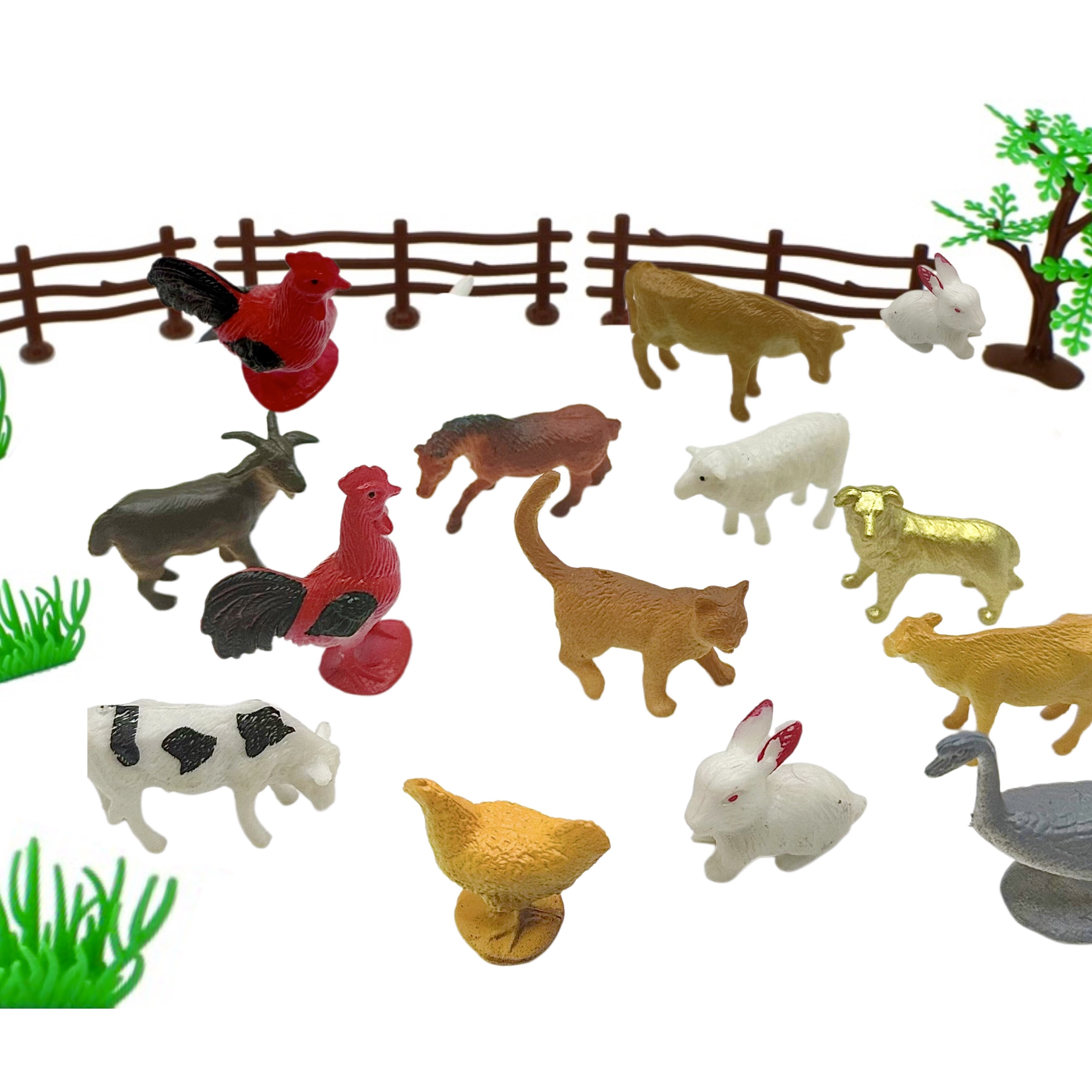 Simulación Mini Juego Vida Animales Granja Gallo Gallina - Temu