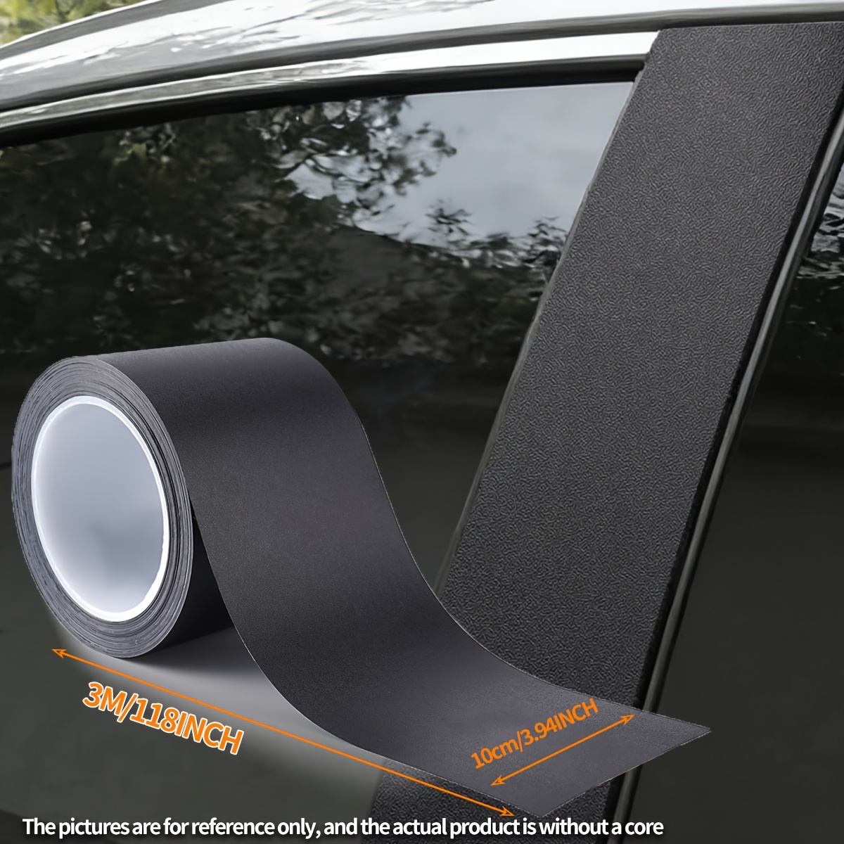 Image of Matte Black Skin Paint Protection Film (ppf) - Scratch-resistant, Self-adhesive, Maintains , Durable Car Paint Protection Film, Car Decal, Door Sill Protection (10cm/15cm/20cm)