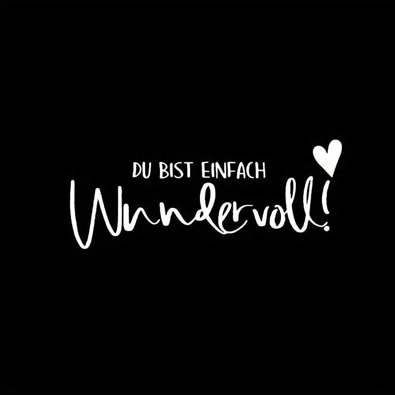 1pc Decal Sticker - "du Bist Ein Fach " Motivational Quote, Adhesive Bathroom Mirror Decor, Modern Accents, Motivational Sticker|cursive Decal| Vinyl Sticker