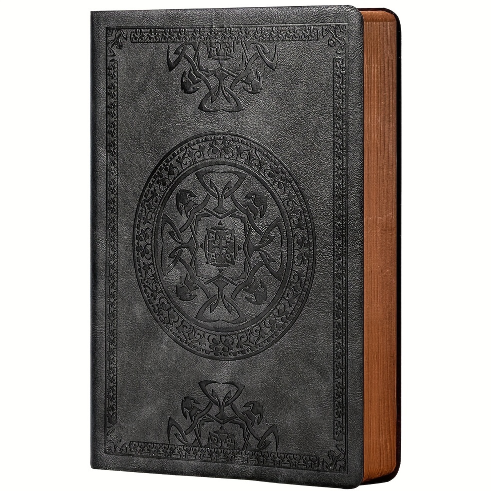 

1pc Vintage Faux Leather Journal With Soft Cover For Men, 288 Pages Lined Notebook, Perfect For Writing Travel Diaries, 5.7 Inches X 8.3 Inches, Black