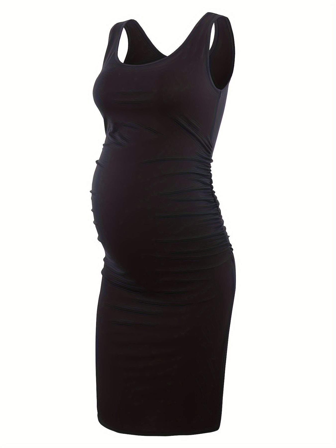 women summer sleeveless maternity dress pregnancy tank scoop neck mama clothes casual bodycon clothing