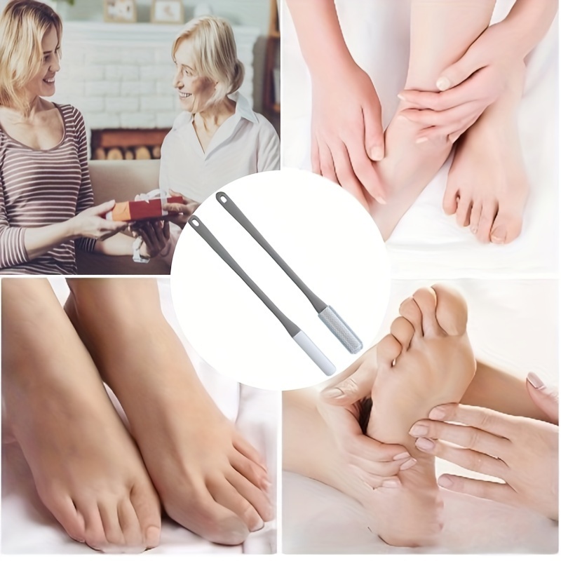 2 pack long handle toe brush set unscented manual   care scrubber portable shower   brush for toe cleaning and makeup application elderly   care tool no electricity or battery needed Product details 8