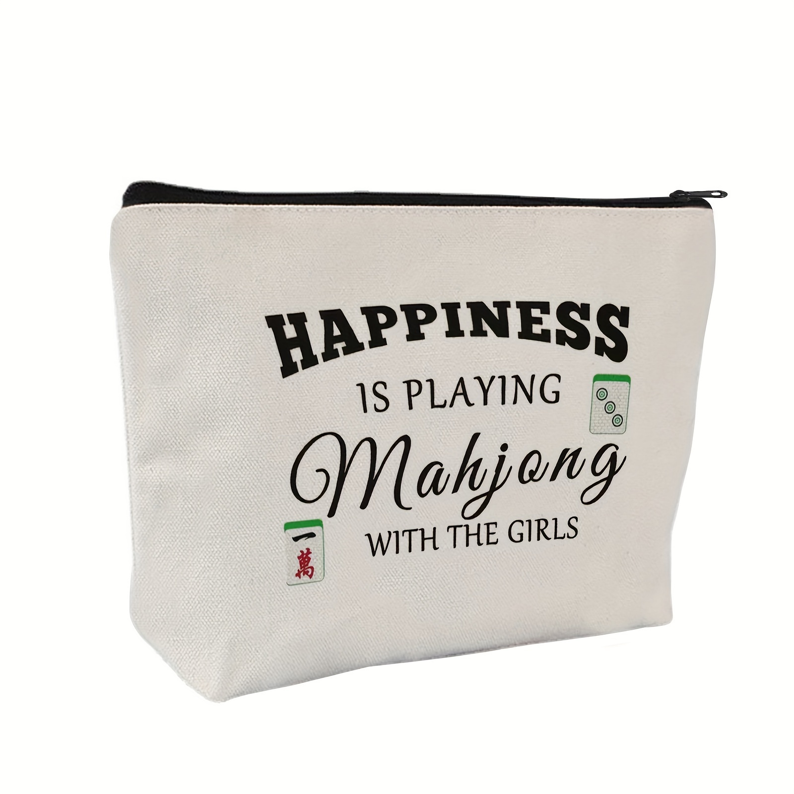 

Mahjong Lover's Joy: A Festive Cosmetic Bag For Mahjong Enthusiasts - Perfect Gift For Friends, Family, Or Yourself - Travel Pouch, Water Resistant, And Unisex