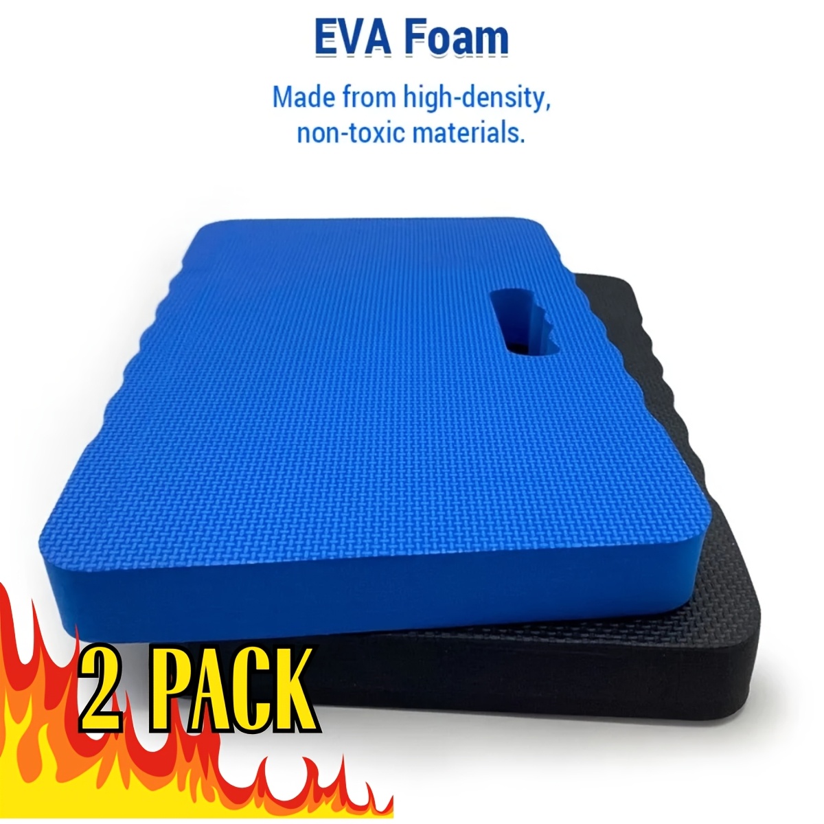 TEMU 2 Pack Garden Kneeling Pads, Soft Foam Cushioning For Knee, Large Foam Kneeler Mat For Gardening, Bathing Baby, Workout Supplies, 17.5 X 11 X