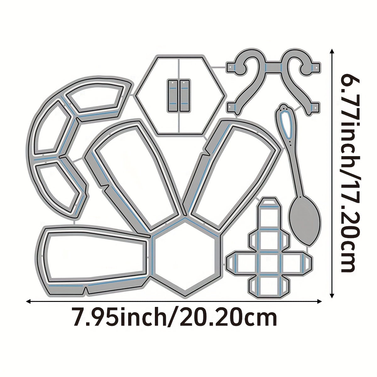 Image of Metal Cutting Dies, 3d Mug And Plate Cutting Molds For Album Card Making Decorative Paper Craft Metal Die-cutting Party Wedding Decorations