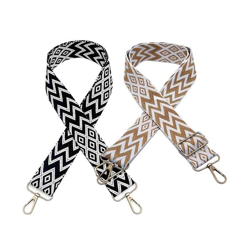 TEMU 2pcs Couple Style Multi-style Combination Matching Crossbody Bag Strap Replacement Wide Shoulder Strap, Colorful Lengthenable Adjustable