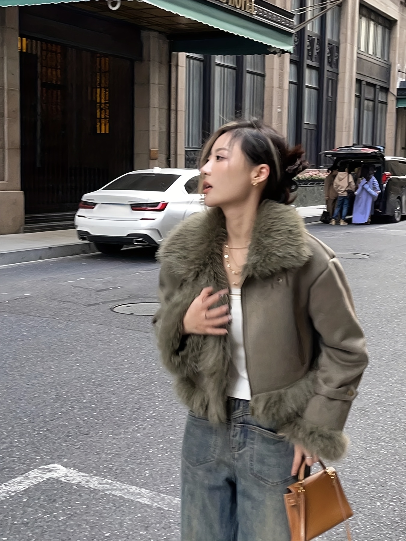 suede like motorcycle jacket 2025 autumn winter new style - Temu