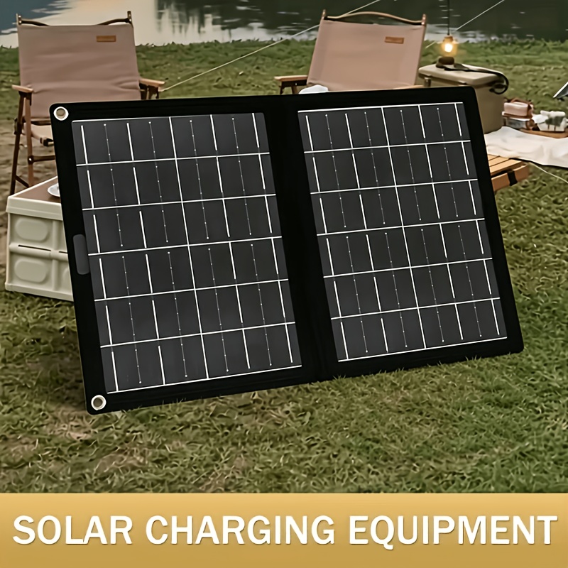 Portable Solar Panel Charger, 2-in-1 Foldable, Usb Connector, Charging, Solar Power Charging Equipment For Phones And Accessories