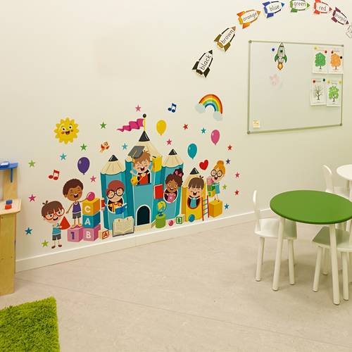 1 ud. adhesivo de pared para niños, calcomanía con de , pvc semimate, removible, para , guardería, decoración de educación en casa
