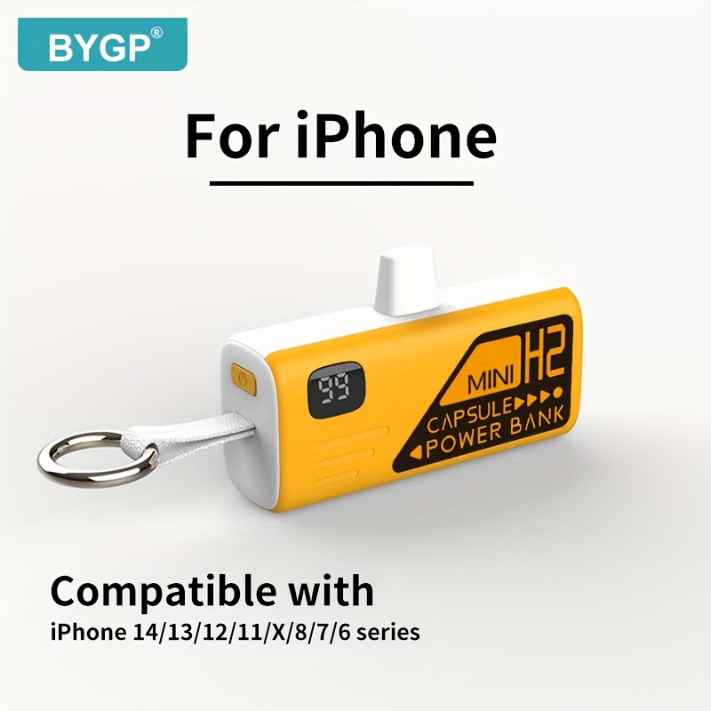 Image of Bygp 5000mah Mini Portable Charger, Battery Pack Travel Mobile Phone Charger, Compatible With Iphone/ipad Pro/ , Emergency Power Pocket Charging Bank, Usb Mobile Battery Pack, Gift