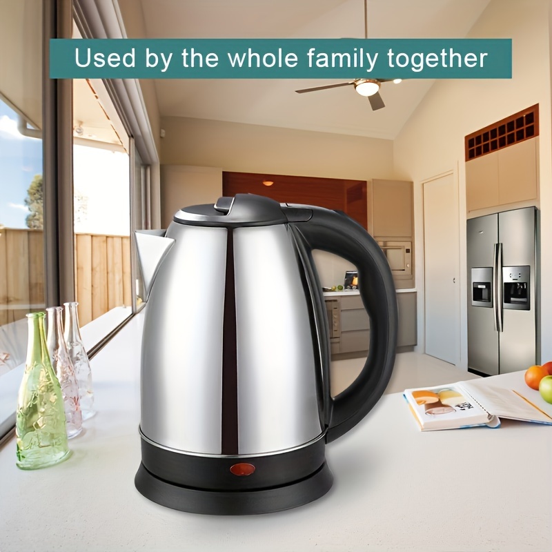 fast boiling 2l stainless steel electric kettle ideal for coffee tea safe quick heating home outdoor use details 3