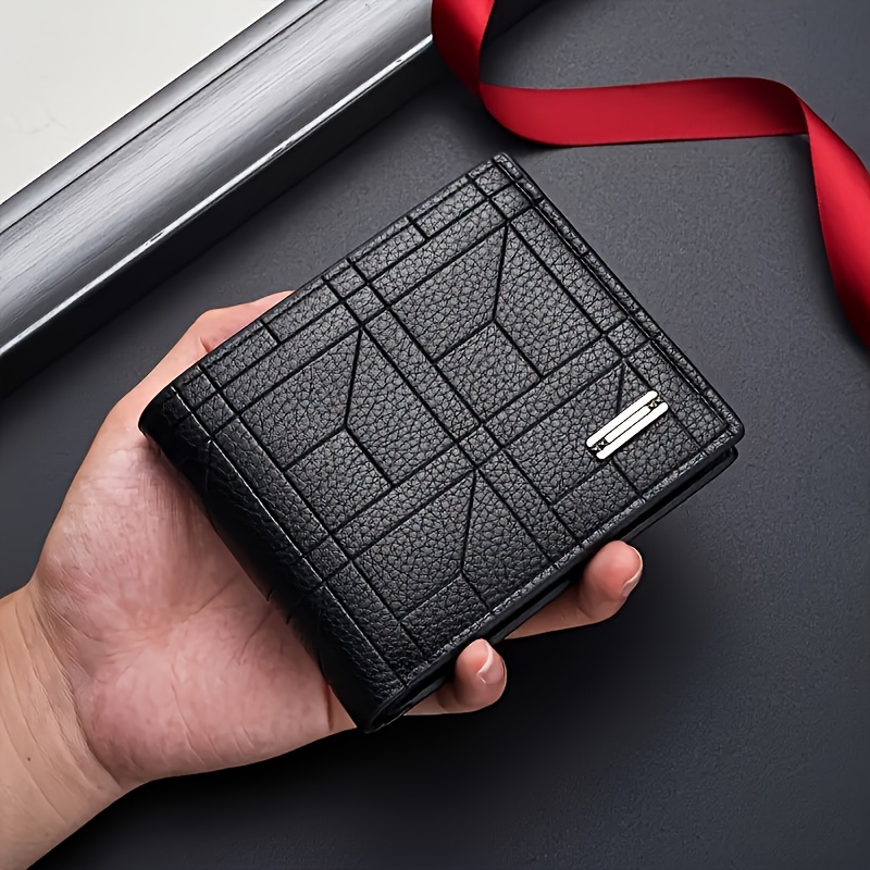TEMU Men's Fashion Wallet - Compact High Capacity, Multi-card Slots And
