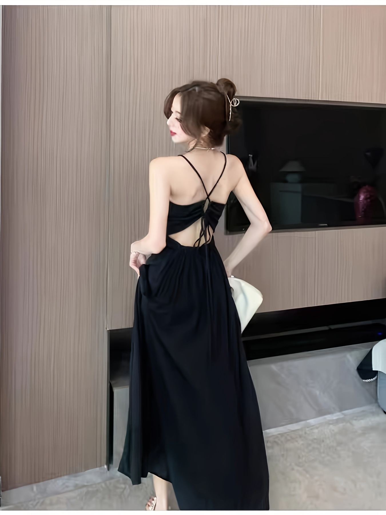 sachin and babi light blue dress Design Your Halterneck Silk Dress – Backless Elegance main image 0