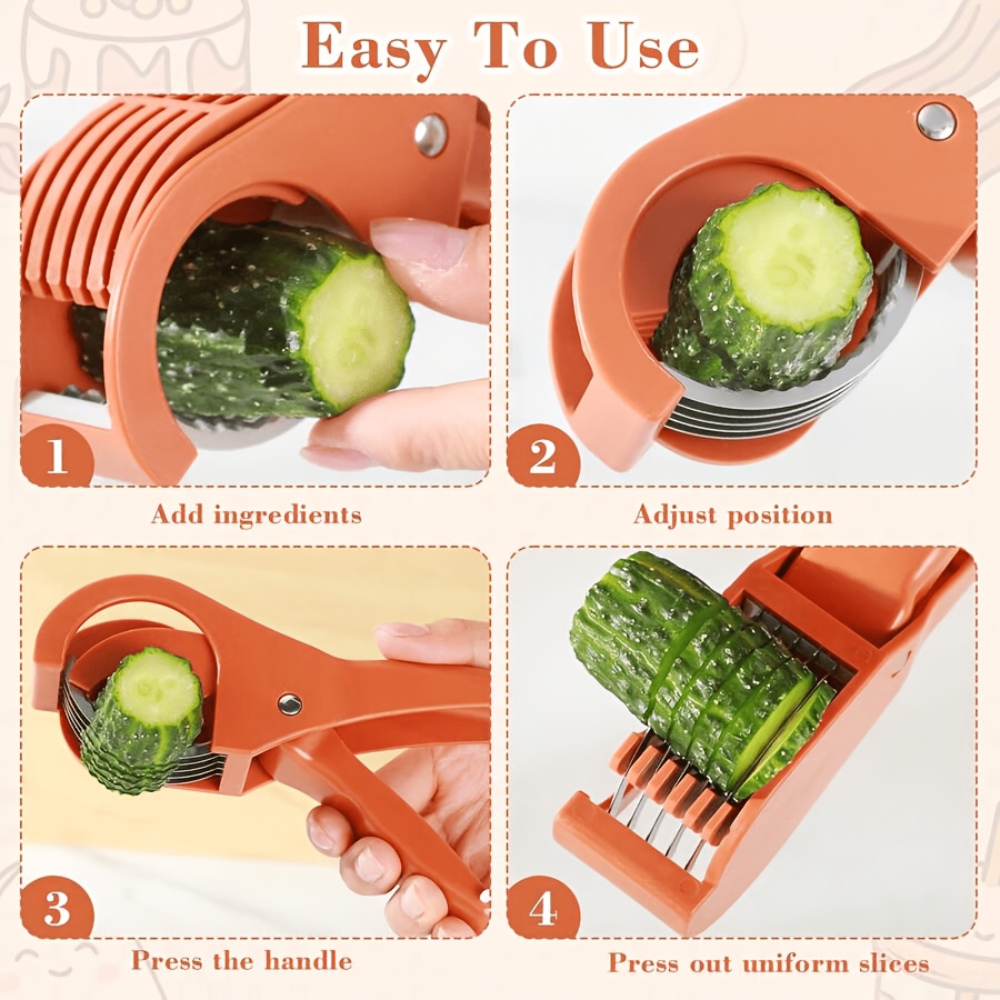 Portable Multi-Blade Fruit Slicer for Quick Cutting