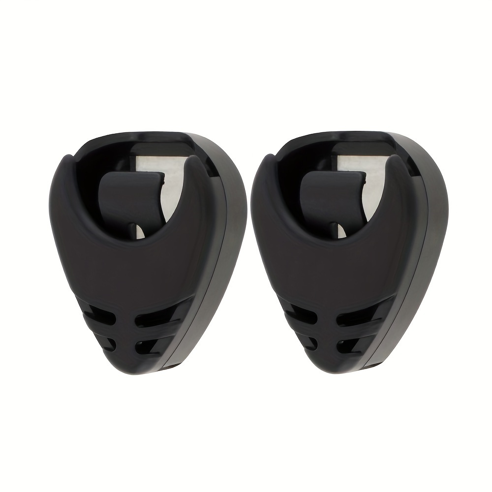 2pcs Black Plastic Guitar Pick Holders With Adhesive Backing - Acoustic, Bass & Ukulele - Easy Picks Accessory