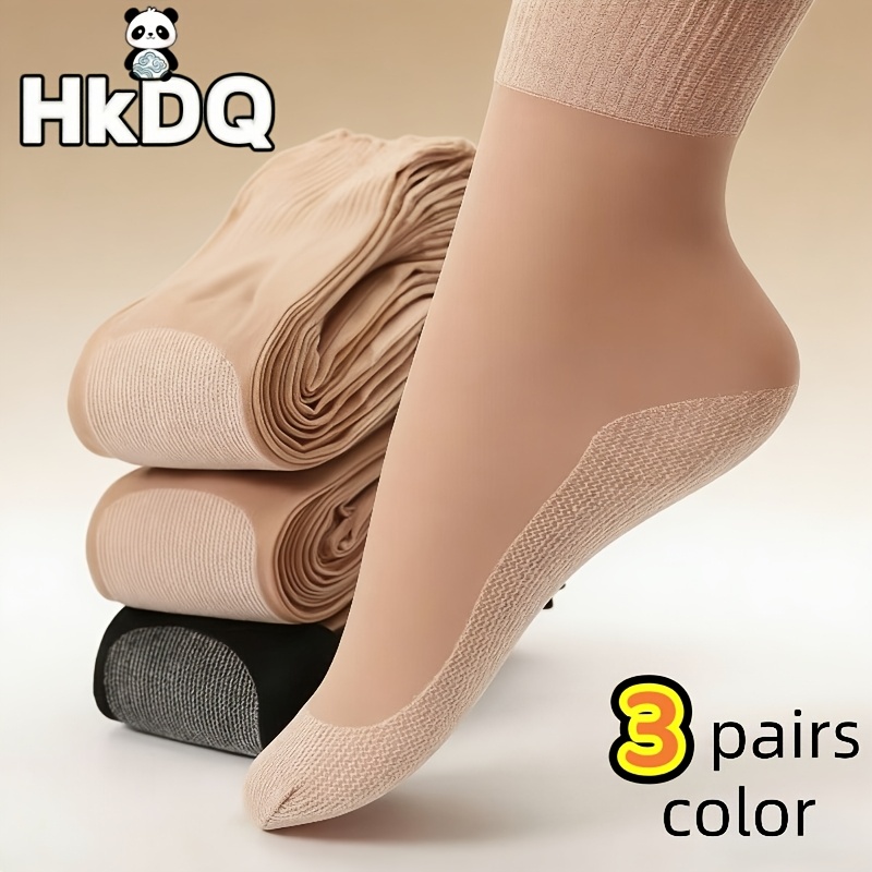 3 Pairs Compression Socks For & Elderly, Extra Loose Wide Cuffs, Lightweight Breathable Anti-slip, Easy Elastic , Warm For , Ideal Gift