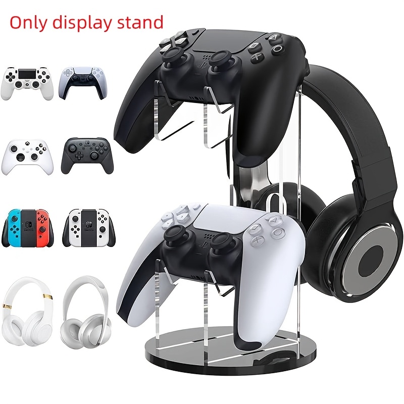 

2 In1 Game Controller Holder, Game Controller &headphone Holder, Universal Game Controllerstand,console Accessories For Ps5, Ps4,xboxone, Series