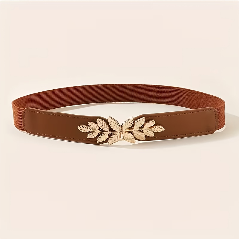 2pcs Stylish Elastic Waist Belts | Geometric Women'S Dress and Sweater Jacket Cinched Waist with and Ferroalloy Buckle