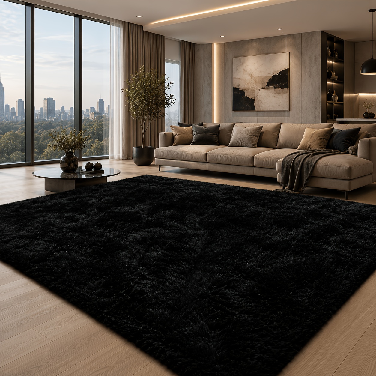 Image of 1pc, Fluffy , Bedroom Living Room , Suitable For Home Decor, Furry Decorative Mat, Indoor Area Rugs For Rooms, Suitable For Living Room, Bedside, Sofa Side, Etc