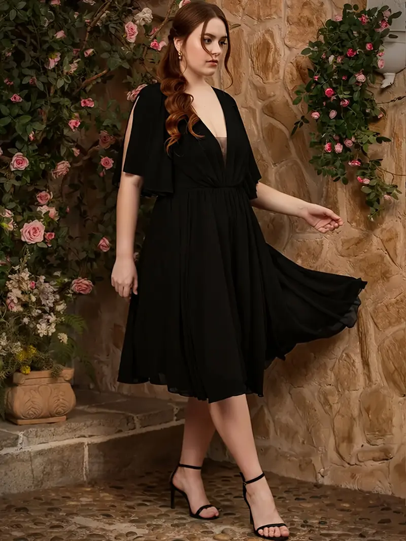 plus size plus size women plus size tie back v neckline - Temu Cyprus plus size plus size women plus size tie back v neckline - Temu Cyprus