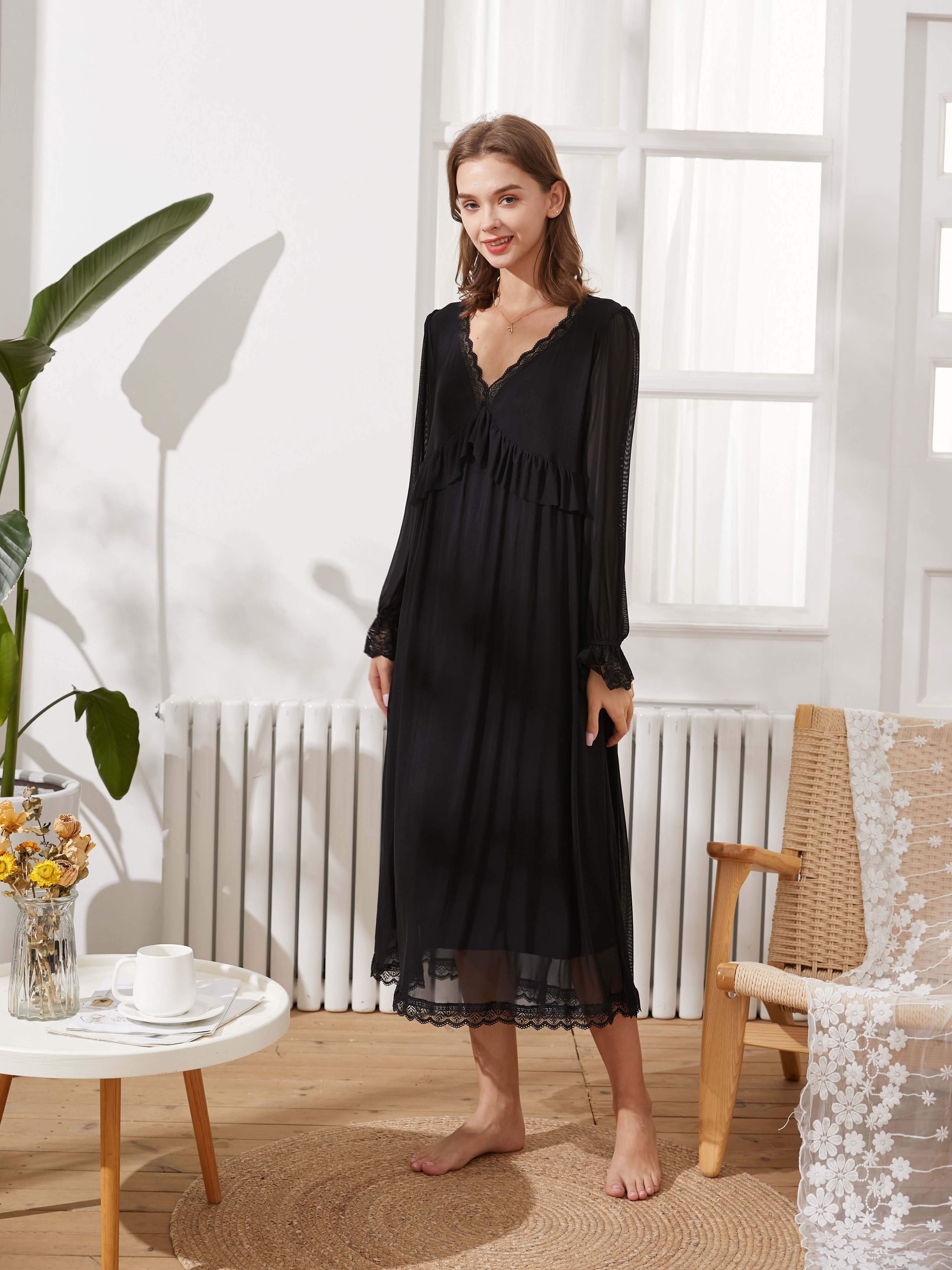 chinese dress ladies Bamboo Maxi Sleep Dress