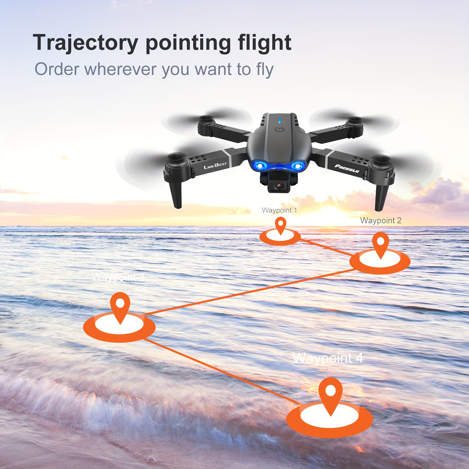 ["Material Novo e Atualizado"] Drone E99 com Câmara Dupla, Corpo Leve de 92G 6