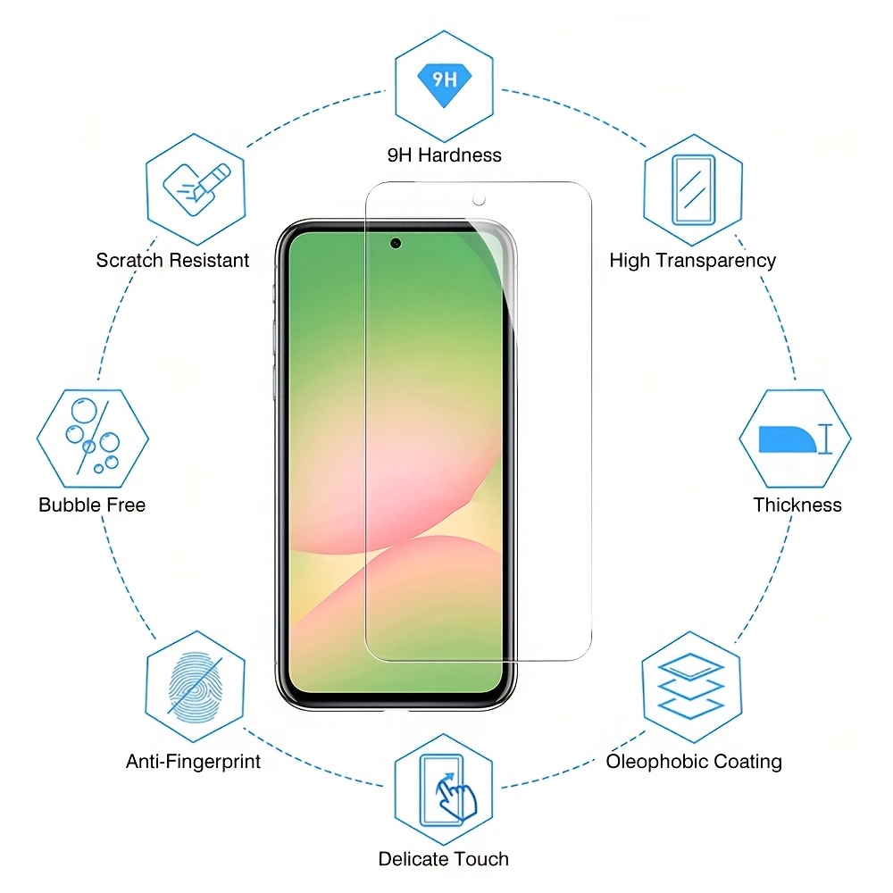 [3+3]6 în 1 6 buc. Sticlă temperată 9H pentru for Samsung Galaxy A17 A56 5G 2025 A16 A26 A36 A37 A57 5G Protecție pentru lentila camerei și ecran SamsungA56 Samsan A 56 56A SM-A566B/DS 17.02cm A57