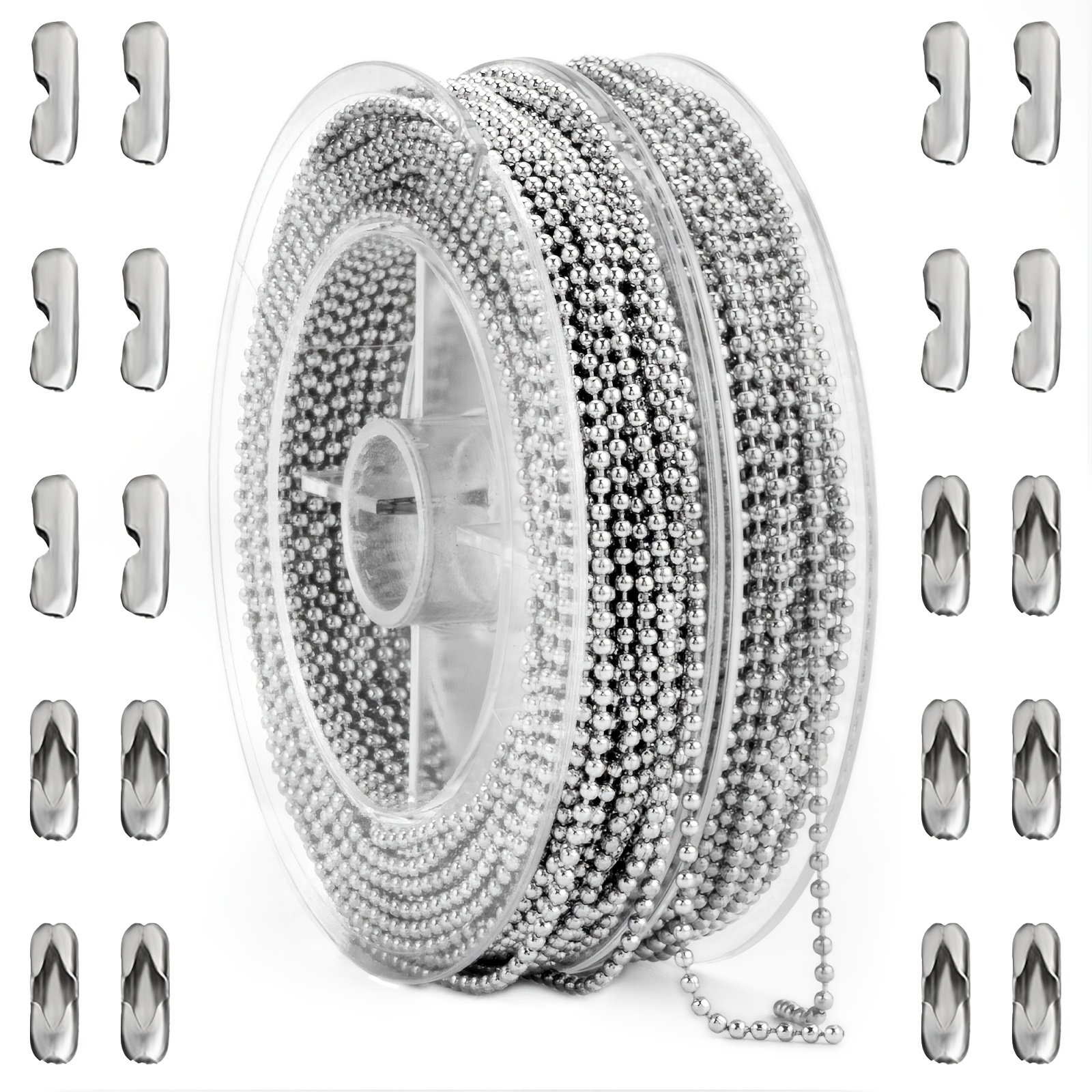 Image of Chains For Jewelry Making, 33ft Jewelry Making Chains For Necklace With Open Jump Rings And Lobster Clasps For Diy Necklace Bracelet Anklet In Golden And Silvery