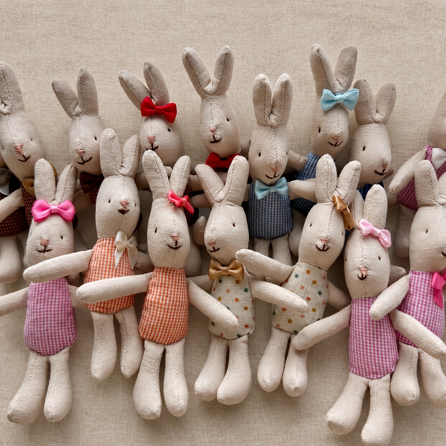 Handmade Fabric Rabbit Doll, Cute Nordic Style Puppet
