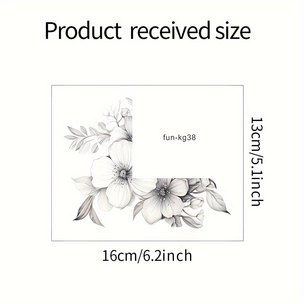 And White Flower Switch Sticker Living Room Entryway Home Decor Wall Sticker 5.1in X 6.2in