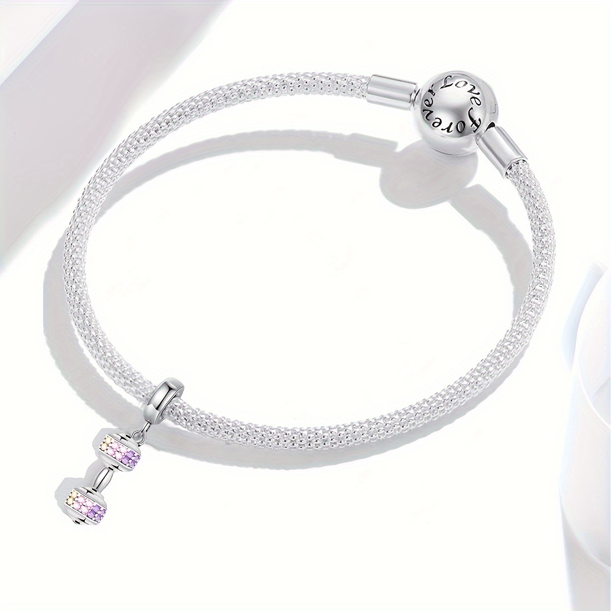 Silver Plated Dumbbell DIY Accessory Pendant Set