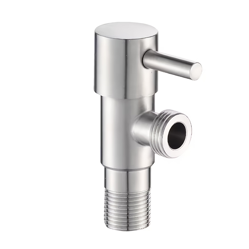Image of 1pc Stainless Steel Triangle Valve Wall-mounted Angle Valve Inlet Water Stop Valve Home Kitchen Bathroom Accessories
