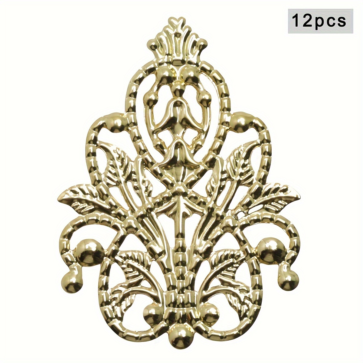 TEMU 12pcs 36x48mm Hollow Floral Retro Diy Album Decorative Corner Flower Ornaments Decorative Accessories