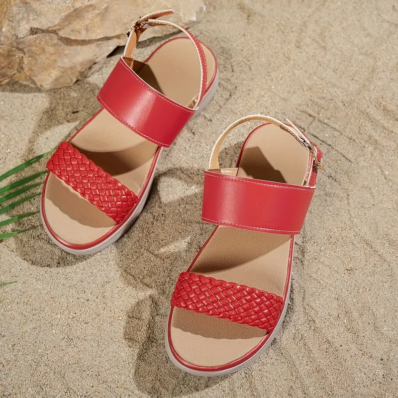 womens casual flat sandals elegant summer with adjustable straps open toe design synthetic cover pu sole for casual summer footwear strappy sandals able footwear Product details 2