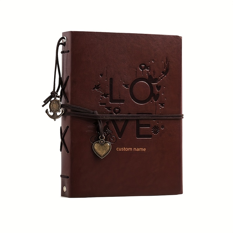 TEMU Diy Photo Album With Customizable Layouts - Pu Book, Ized Picture Scrap Book For /s, For Travel, Weddings, Birthdays - Easy Assembly
