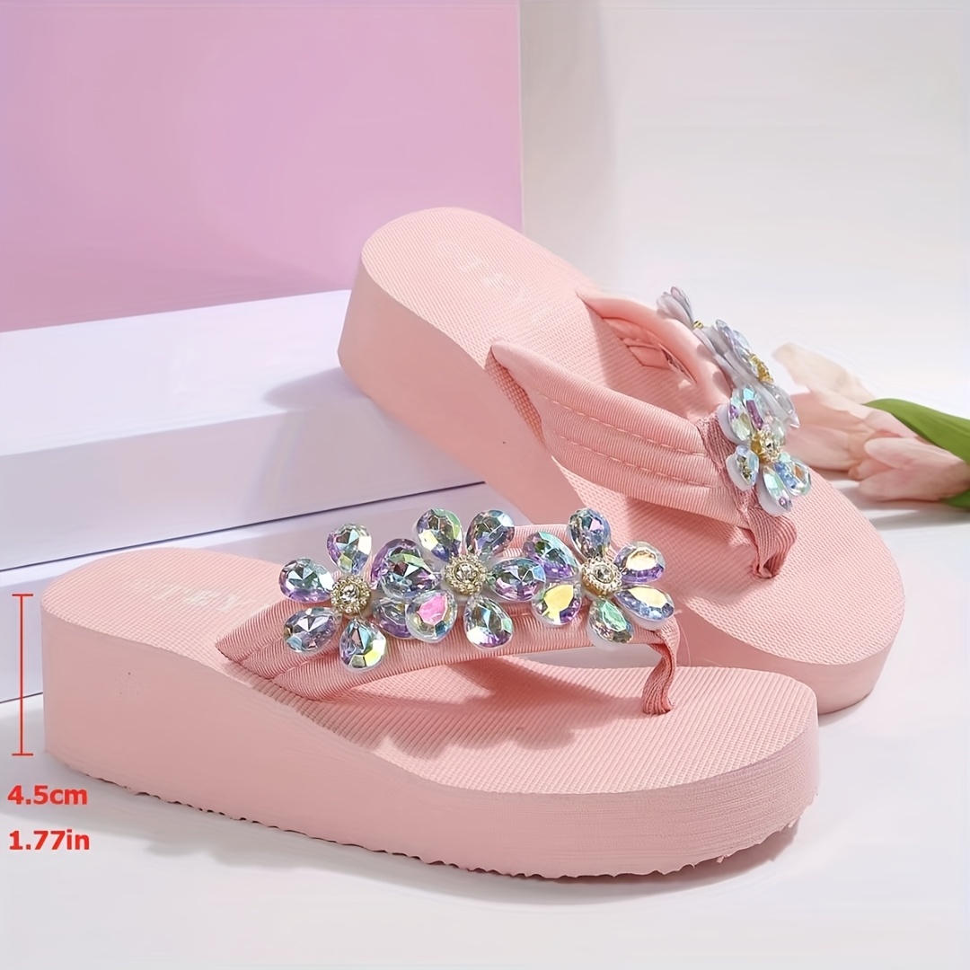 womens embellished slide sandals pink fabric Temu United Kingdom