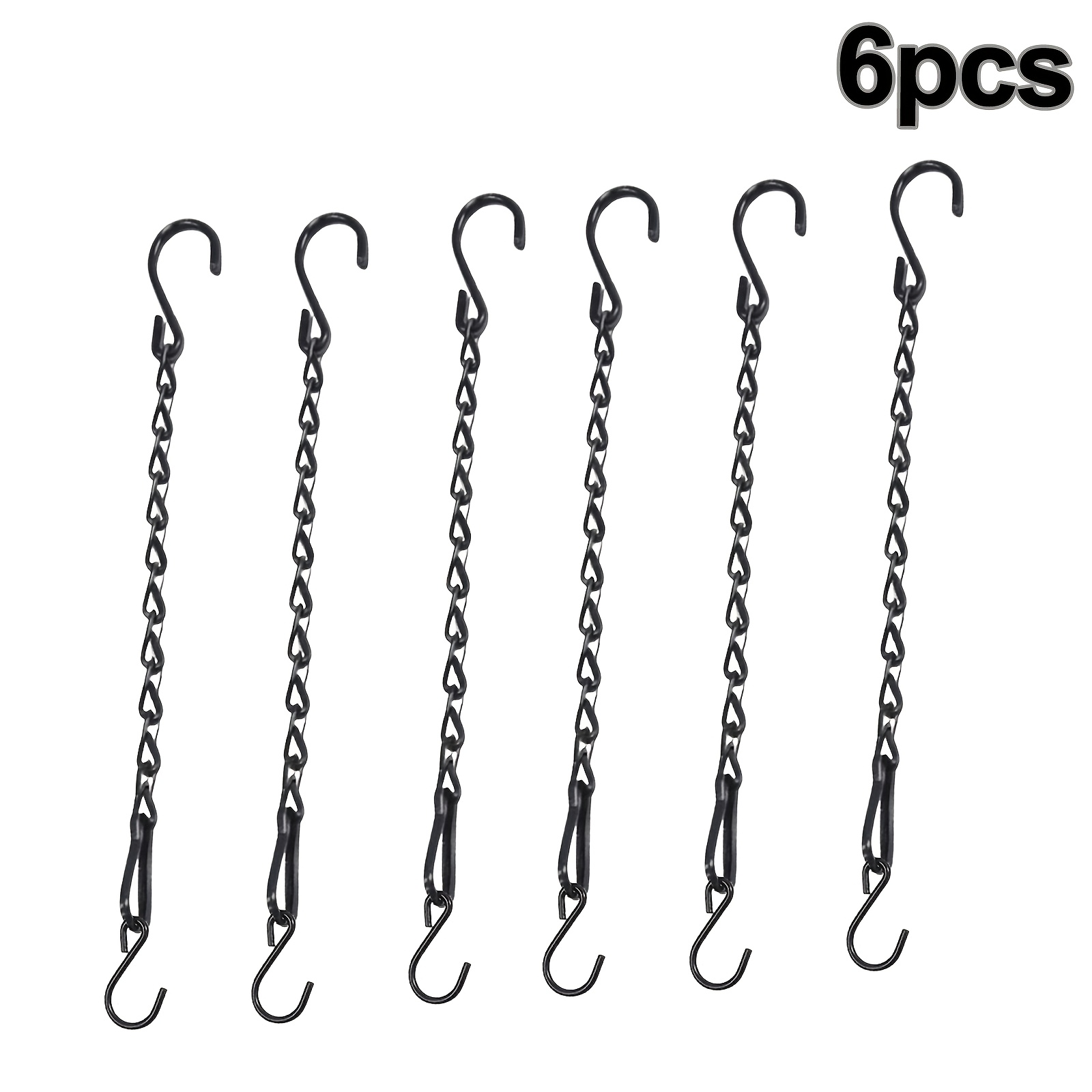 TEMU 3/6/9 pezzi Catene sospese in metallo extra-lunghe da 40 cm - ganci a S e clip. Lunghezza regolabile, robuste e resistenti. Ideali per appendere