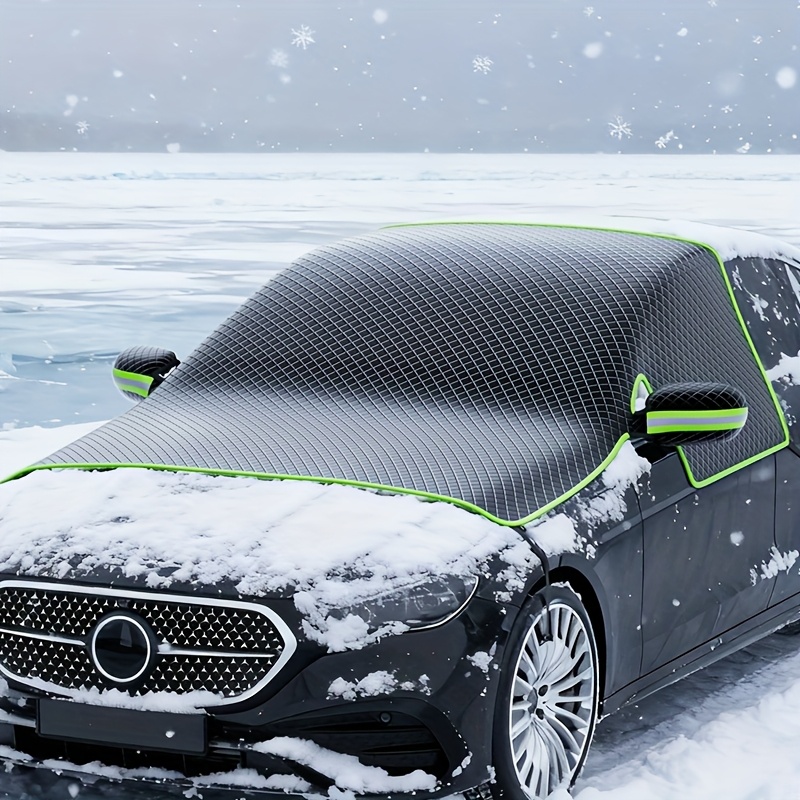 TEMU Portable Car Windshield Cover: Sun And Snow Protection, /storage, Magnetic Fixation, Blocks Uv And Heat, Full Coverage, Use, Fits Most Vehicles