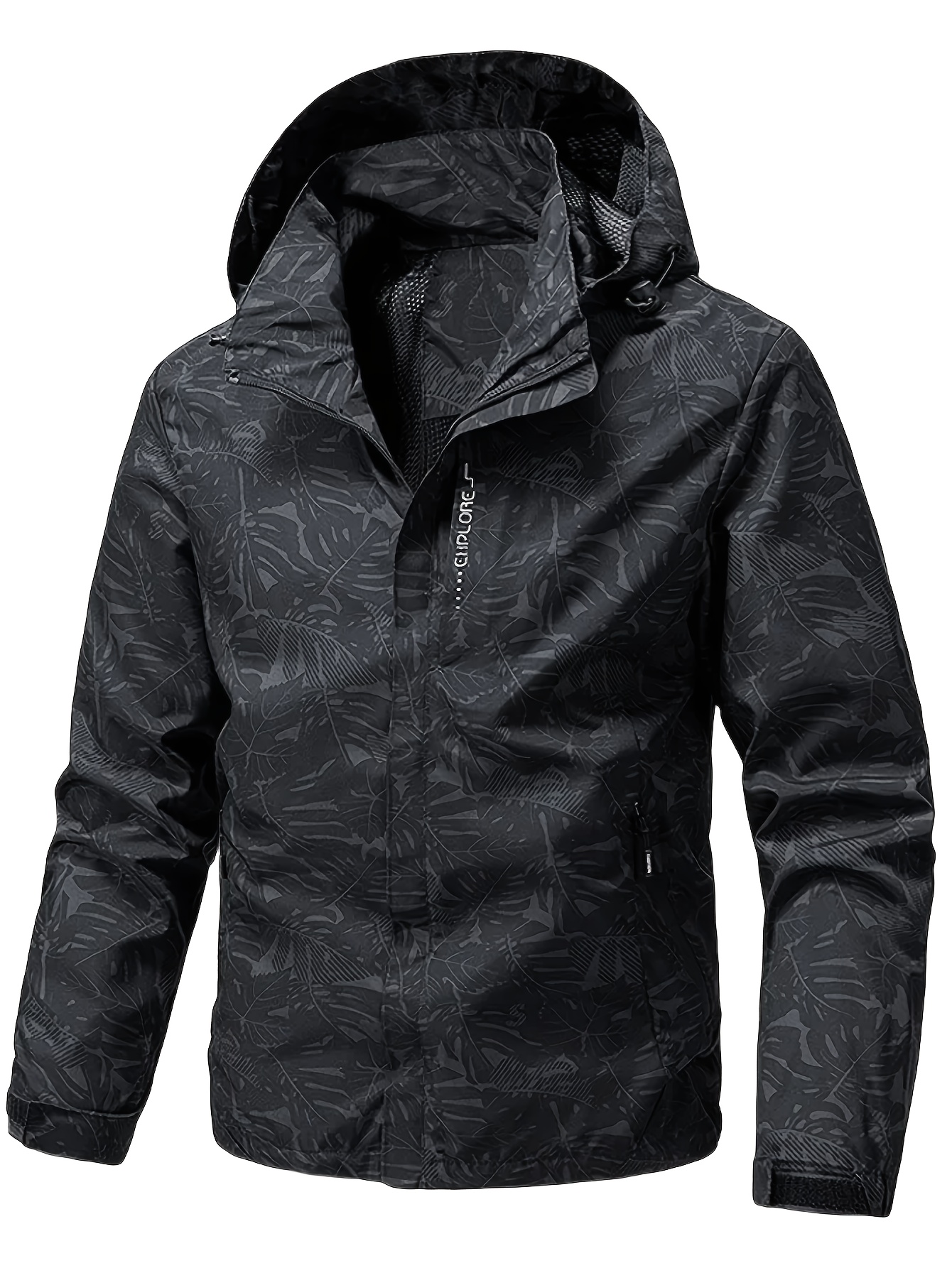 Lightweight Softshell Jacket for Men, Featuring Multiple Pockets And a Hood. This Casual Long-Sleeve Coat Is Perfect for All Seasons, Ideal for Hiking And Camping, with a Sleek Design And Durable Zipper Closure