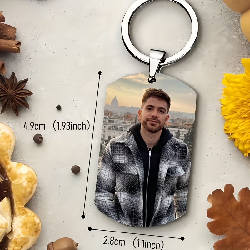 Image of 2d Plane, 1 Customizable Photo Keychain, Pendant, Personalized Holiday Party Souvenir Gift, For , Car Keychain Additions, Boyfriend/girlfriend Or Pet Souvenir