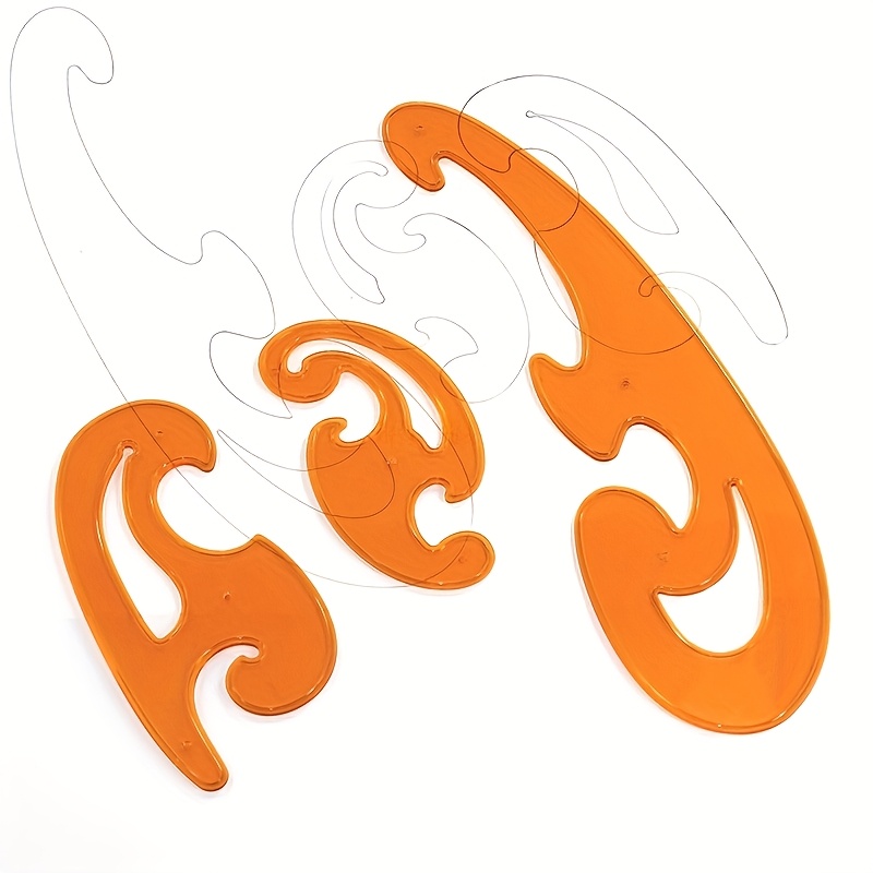 3pcs Cloud Ruler Set, Curve Ruler 3pcs Set