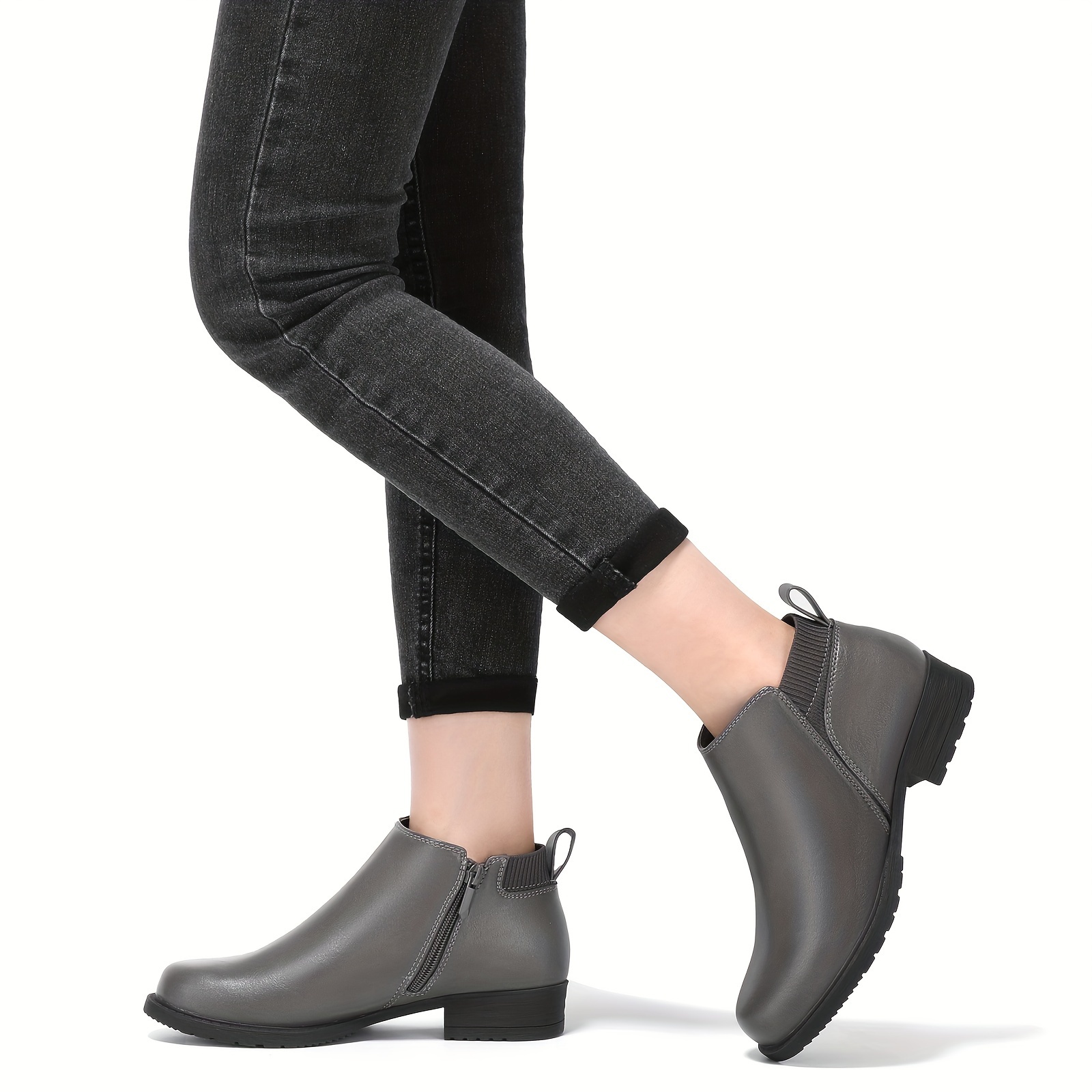 HOT Amazon Grey Flat Ankle Boots Womens Ankle Boots Women