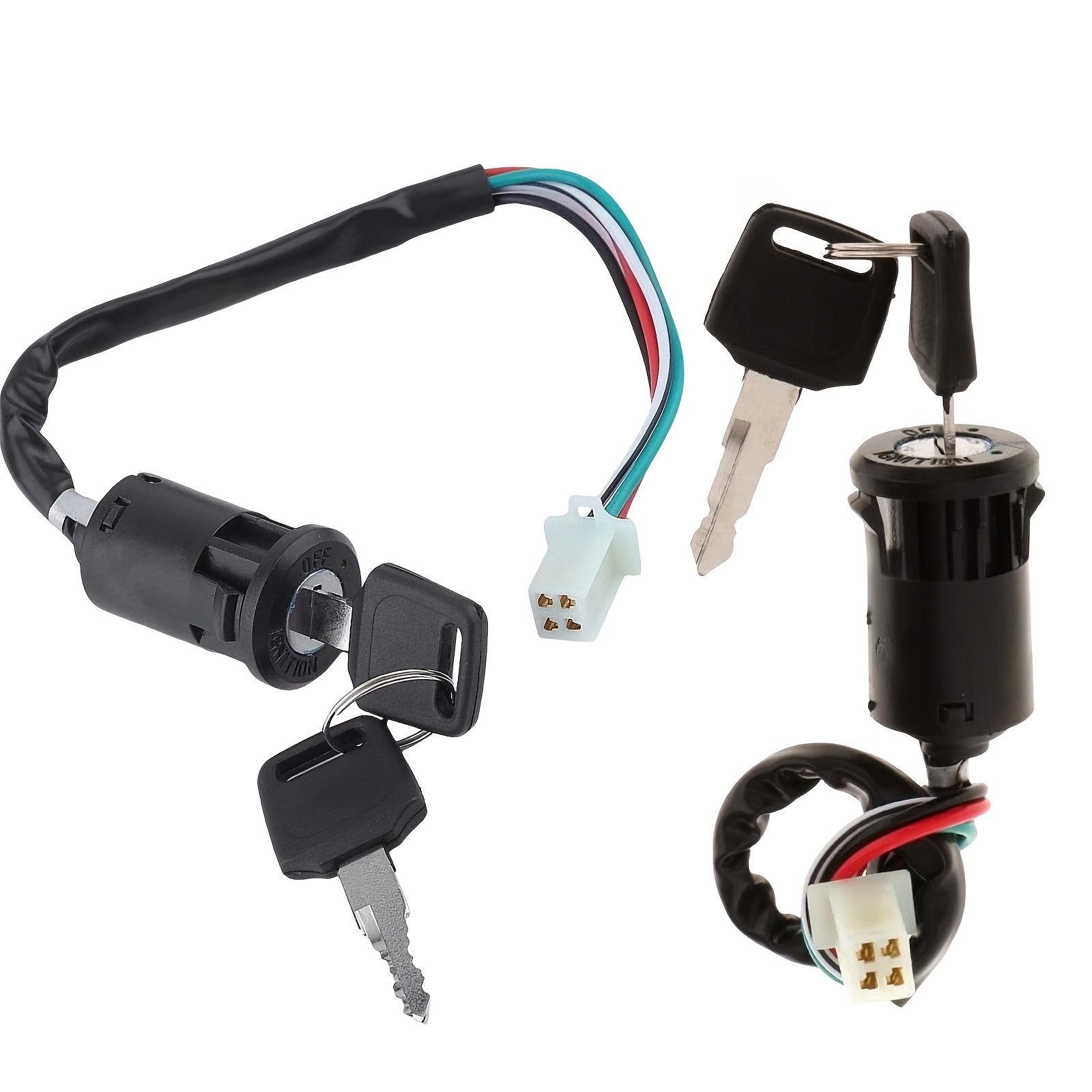 TEMU 2pcs Universal Switch With Keys, Atv Ignition Switch Replacement, Mechanical Key Lock Switch For 50-110cc Mini Atv Bike And 70-250cc Motorcycle