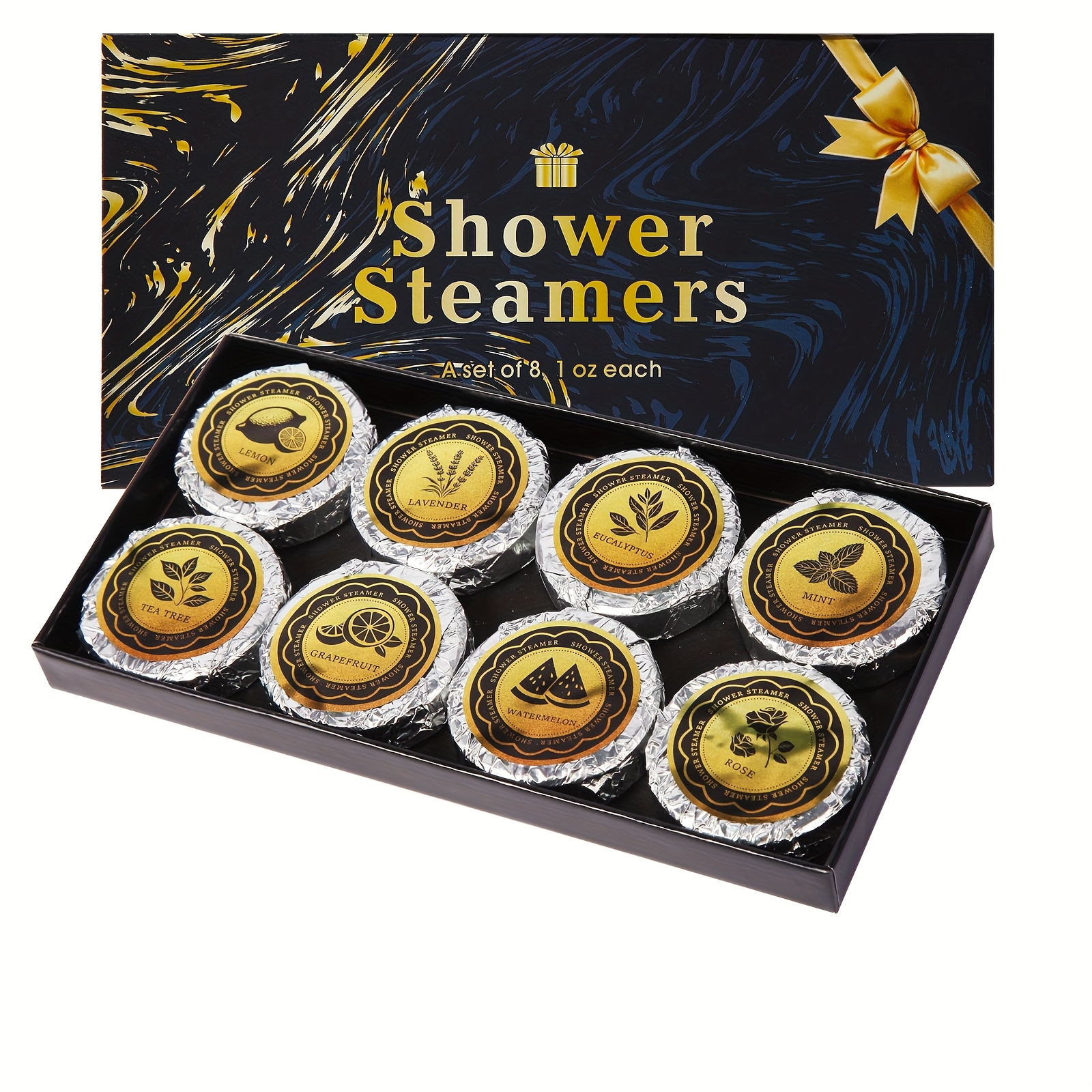 TEMU 8pcs Shower Steamers - Lavender, Eucalyptus, Rose, Lemon, , Peppermint, Grapefruit, Watermelon Scented - Self-care For